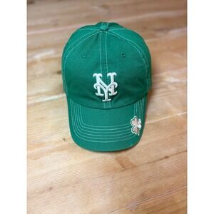 New York Mets St Patricks Day Hat Fan Favorite Green Shamrock Adjustable Cap